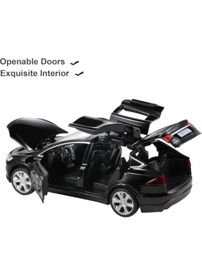 SASBSC Toy Cars Model X 1:32 Pull Back Vehicles Diecast Car Model Car Toys for Boys and Girls 3 to 12 Years Old Black - Image 3